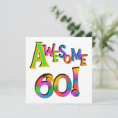 Geweldige 60 T-shirts en cadeautjes op zaterdag Kaart (Staand voorkant)