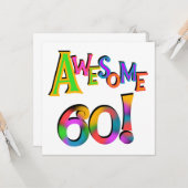 Geweldige 60 T-shirts en cadeautjes op zaterdag Kaart (Voorkant / Achterkant in situ)