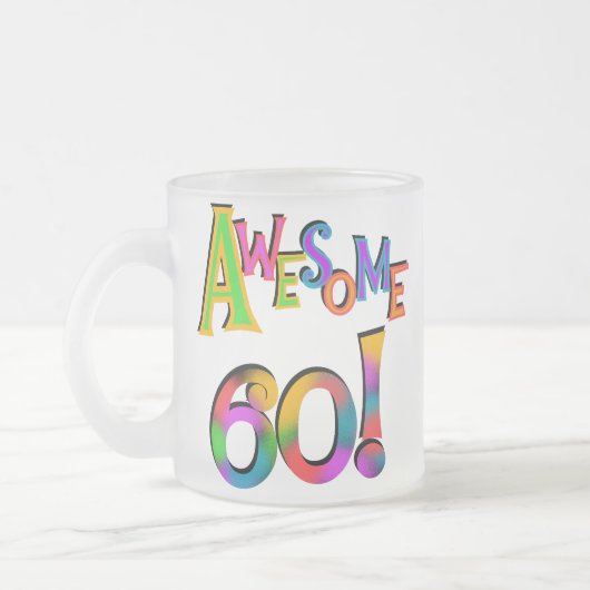 Geweldige 60 T-shirts en cadeautjes op zaterdag Matglas Koffiemok (Links)