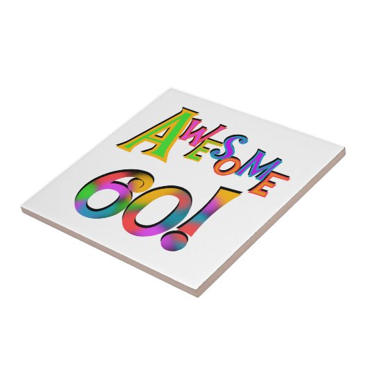 Geweldige 60 T-shirts en cadeautjes op zaterdag Tegeltje (Zijkant)