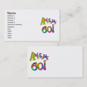 Geweldige 60 T-shirts en cadeautjes op zaterdag Visitekaartje (Voorkant / Achterkant)