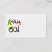 Geweldige 60 T-shirts en cadeautjes op zaterdag Visitekaartje (Achterkant)