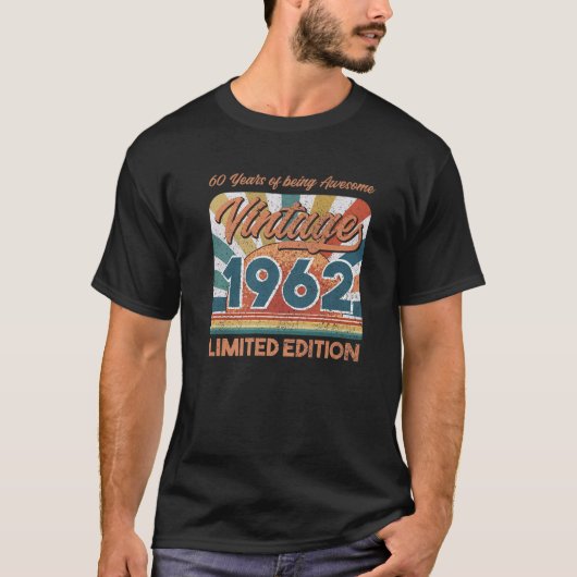 Geweldige 60e T-shirt op jaarbasis gemaakt in 1962 (Voorkant)