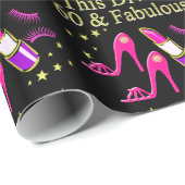 GEWELDIGE 60E VERJAARDAG DIVA ONTWERP CADEAUPAPIER (Rol Hoek)