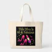 GEWELDIGE 60E VERJAARDAG DIVA ONTWERP GROTE TOTE BAG (Voorkant)