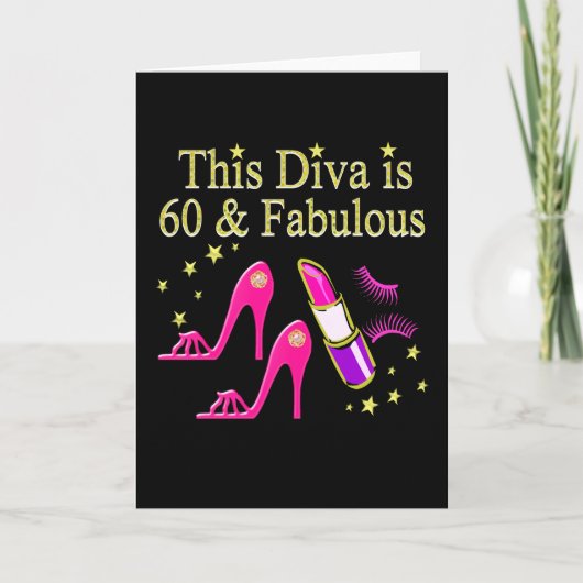 GEWELDIGE 60E VERJAARDAG DIVA ONTWERP KAART (Voorkant)