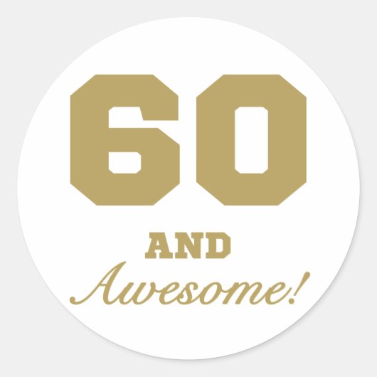 Geweldige 60e verjaardag ronde sticker (Voorkant)