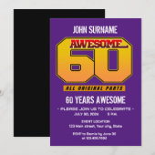 Geweldige 60e verjaardagsfeestje Alle originele on Kaart (Voorkant / Achterkant)