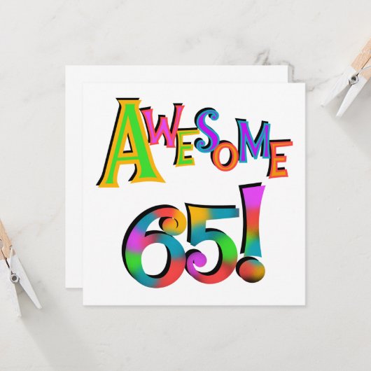 Geweldige 65 overhemden en geschenken kaart (Voorkant / Achterkant in situ)