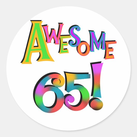 Geweldige 65 overhemden en geschenken ronde sticker (Voorkant)