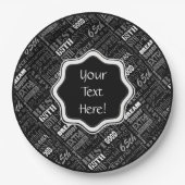 Geweldige 65th Birthday Party Personalized Monogra Papieren Bordje (Voorkant)