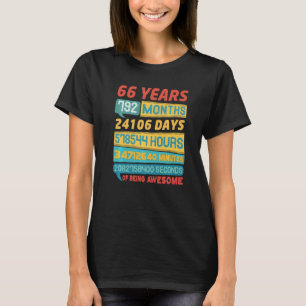 Geweldige 66 jaar oud Vintage 66e verjaardag T-shirt