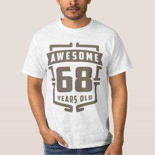 Geweldige 68 jaar oud t-shirt
