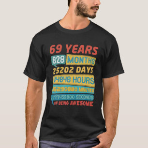Geweldige 69 jaar oude versie 69e t-shirt