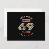 Geweldige 69-jarige zestigjarige gedenkdag Gift Fu Briefkaart (Voorkant / Achterkant)