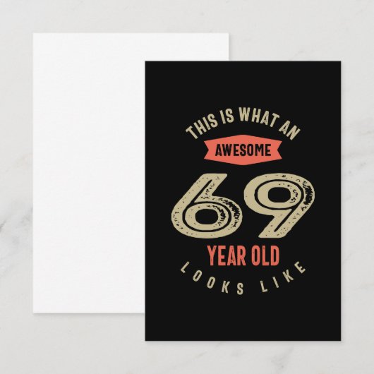 Geweldige 69-jarige zestigjarige gedenkdag Gift Fu RSVP Kaartje (Voorkant / Achterkant)