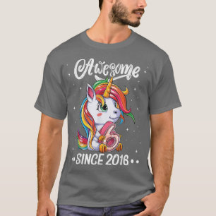 Geweldige 6e verjaardag Unicorn 6 jaar oude meisje T-shirt
