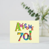 Geweldige 70 T-shirts en cadeautjes op zaterdag Briefkaart (Staand voorkant)