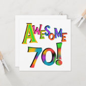 Geweldige 70 T-shirts en cadeautjes op zaterdag Kaart (Voorkant / Achterkant in situ)