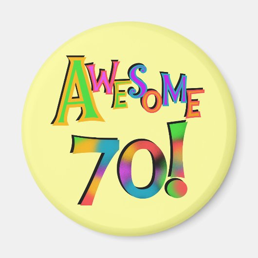 Geweldige 70 T-shirts en cadeautjes op zaterdag Magneet (Voorkant)