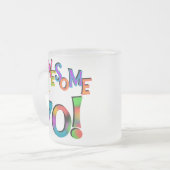 Geweldige 70 T-shirts en cadeautjes op zaterdag Matglas Koffiemok (Voorkant links)