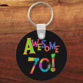 Geweldige 70 T-shirts en cadeautjes op zaterdag Sleutelhanger (Voorkant)