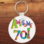 Geweldige 70 T-shirts en cadeautjes op zaterdag Sleutelhanger (Voorkant)