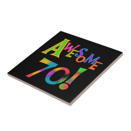 Geweldige 70 T-shirts en cadeautjes op zaterdag Tegeltje (Zijkant)