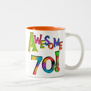 Geweldige 70 T-shirts en cadeautjes op zaterdag Tweekleurige Koffiemok