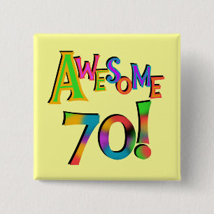 Geweldige 70 T-shirts en cadeautjes op zaterdag Vierkante Button 5,1 Cm