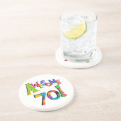 Geweldige 70 T-shirts en cadeautjes op zaterdag Zandsteen Onderzetter (Zijkant)