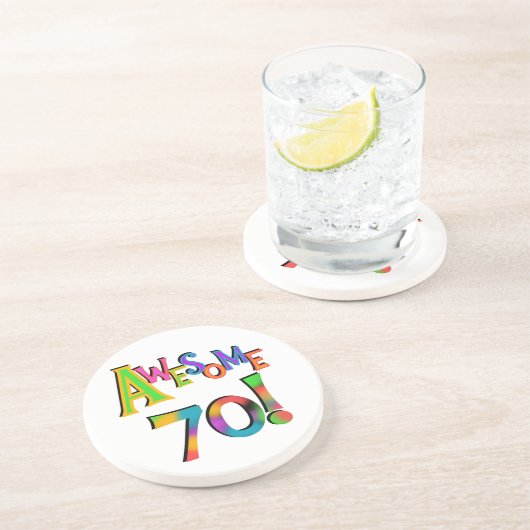 Geweldige 70 T-shirts en cadeautjes op zaterdag Zandsteen Onderzetter (Zijkant)