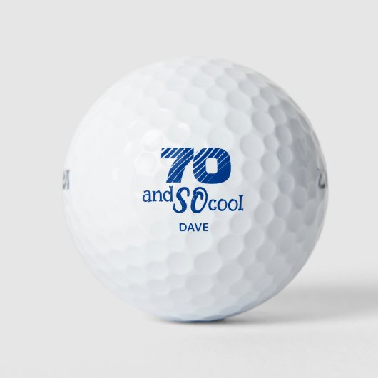 Geweldige 70e verjaardag Cool Blue aangepaste golf Golfballen (Voorkant)