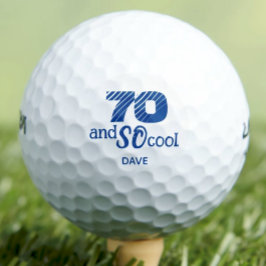 Geweldige 70e verjaardag Cool Blue aangepaste golf Golfballen