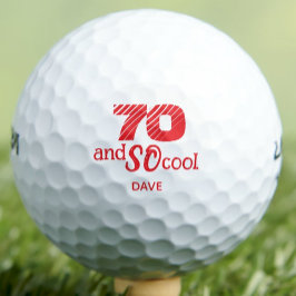 Geweldige 70e verjaardag coole rode 70 jaar oude a golfballen