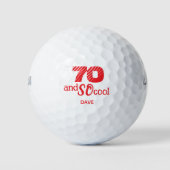 Geweldige 70e verjaardag coole rode 70 jaar oude a golfballen (Voorkant)