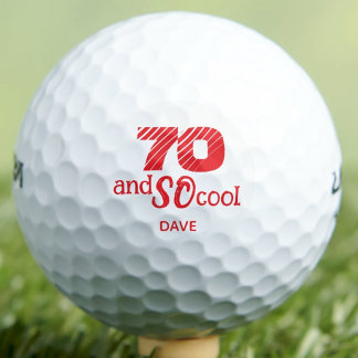 Geweldige 70ste verjaardag cool rood 70 jaar oud g golfballen
