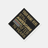 Geweldige 70th Birthday Custom Servet (Hoek)