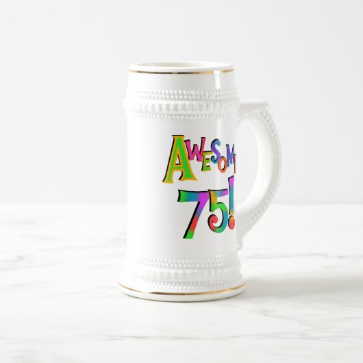 Geweldige 75 T-shirts en cadeautjes op zaterdag Bierpul (Voorkant rechts)