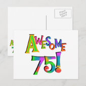 Geweldige 75 T-shirts en cadeautjes op zaterdag Briefkaart (Voorkant / Achterkant)