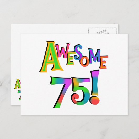 Geweldige 75 T-shirts en cadeautjes op zaterdag Briefkaart (Voorkant / Achterkant)