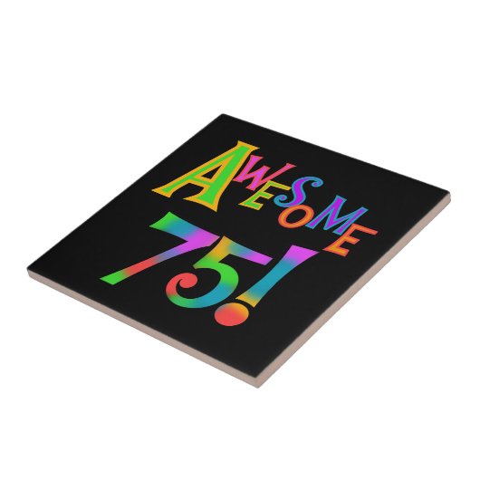 Geweldige 75 T-shirts en cadeautjes op zaterdag Tegeltje (Zijkant)