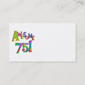 Geweldige 75 T-shirts en cadeautjes op zaterdag Visitekaartje (Achterkant)