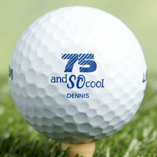 Geweldige 75e verjaardag Cool Blue op maat Golfballen