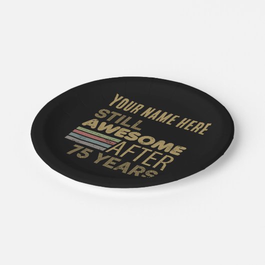 Geweldige 75th Birthday Custom Papieren Bordje (Gekanteld)