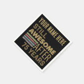 Geweldige 75th Birthday Custom Servet (Hoek)