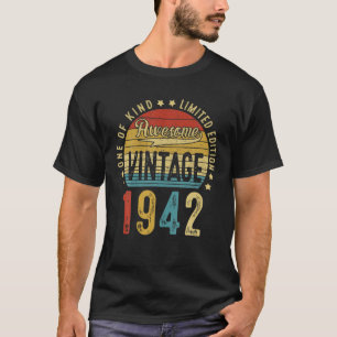 Geweldige 80 jaar oude Vintage 1942 80e verjaardag T-shirt