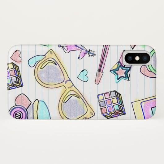 Geweldige 80-kleurenboekpatroon Case-Mate iPhone case (Achterkant (horizontaal))