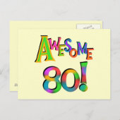 Geweldige 80 T-shirts en cadeautjes op zaterdag Briefkaart (Voorkant / Achterkant)