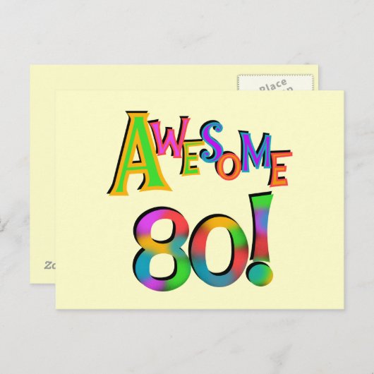 Geweldige 80 T-shirts en cadeautjes op zaterdag Briefkaart (Voorkant / Achterkant)